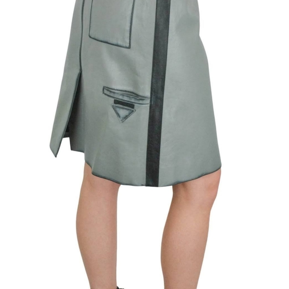 NWT sz 40(4) Prada vintage look leather wrap skirt - Picture 4 of 7